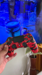 Control Inalámbrico compatible con PS4 · Camuflaje Rojo