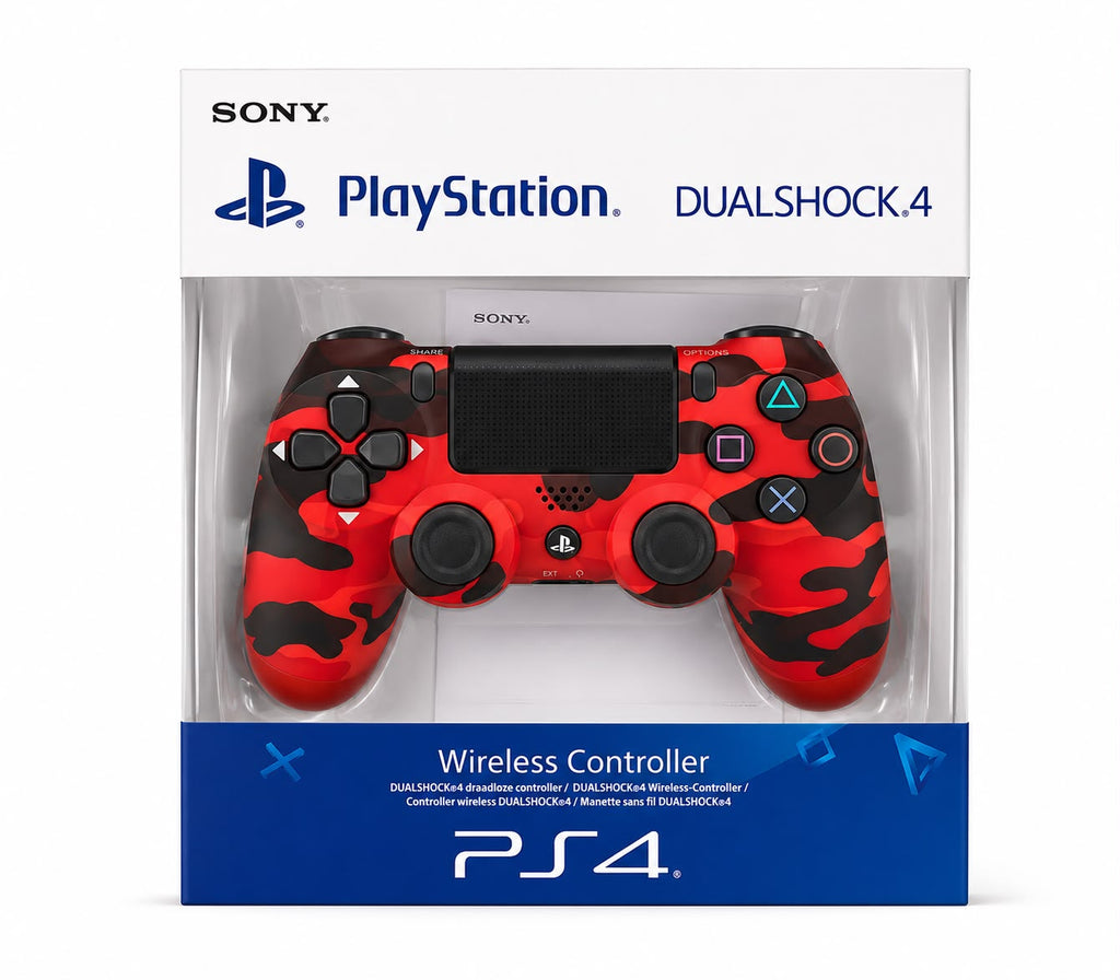 Control Inalámbrico compatible con PS4 · Camuflaje Rojo
