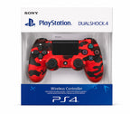 Control Inalámbrico compatible con PS4 · Camuflaje Rojo