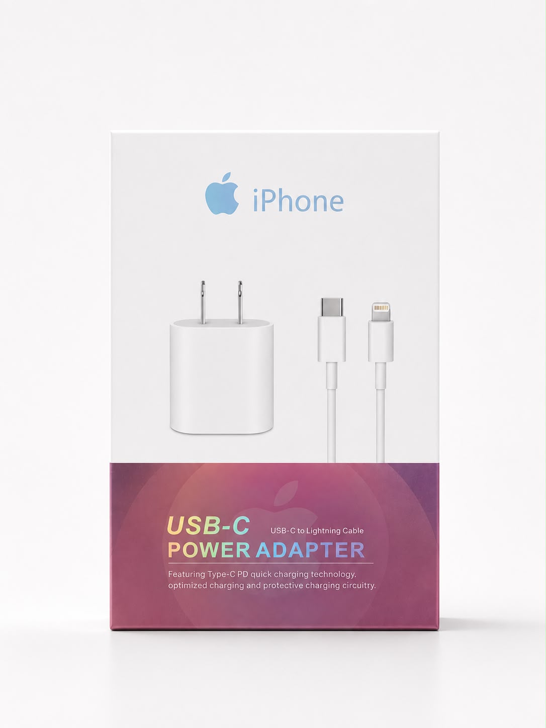 Cargador 20W USB-C + Cable Lightning