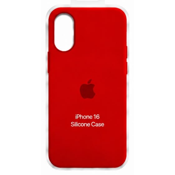 Forro de Silicona para iPhone iPhone 16 · Rojo