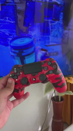 Control Inalámbrico compatible con PS4 · Camuflaje Rojo