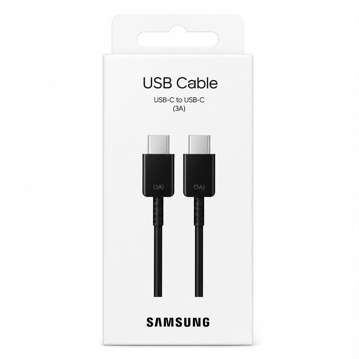 Cable Samsung USB-C a USB-C 3A · Carga Rápida